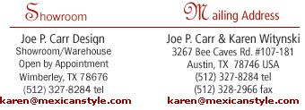 Joe P. Carr Design and Karen Witynski in Austin Texas