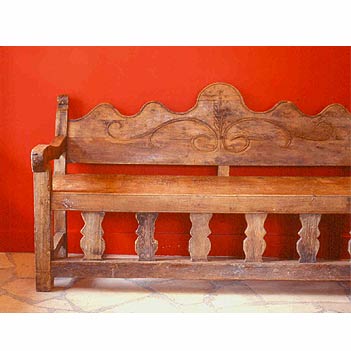 Spanish Colonial Furniture, Mexican Antique Furniture, Spanish Colonial Benches and Trunks